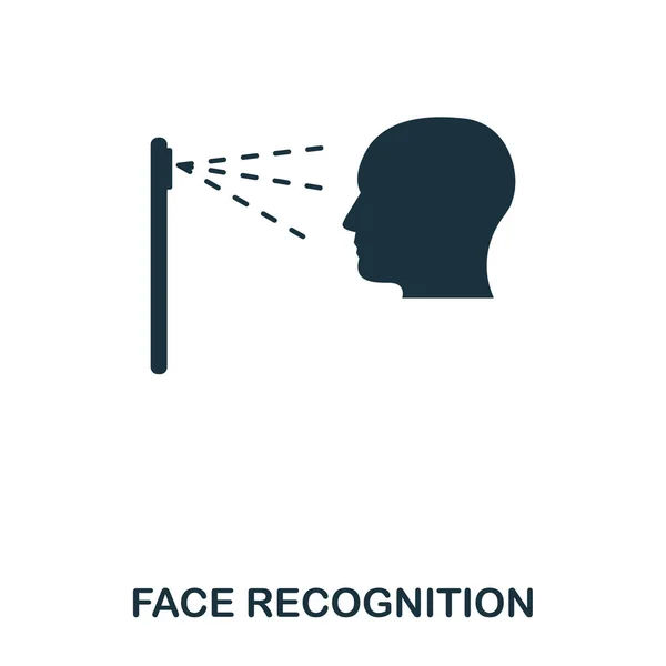 Face Recognition icon. Mobile app, printing, web site icon. Simple element sing. Monochrome Face Recognition icon illustration.