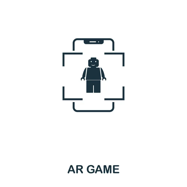 Ar Game icon. Mobile app, printing, web site icon. Simple element sing. Monochrome Ar Game icon illustration.