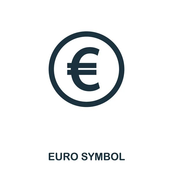 Євро символ значок. Мобільний додаток, друку, веб-сайт значок. Простий елемент співати. Монохромний символ євро значок ілюстрація. — стоковий вектор