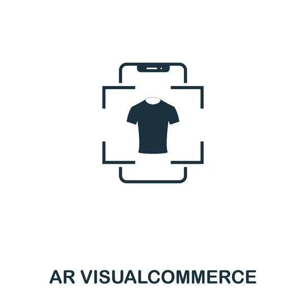 Ar Visualcommerce icon. Mobile app, printing, web site icon. Simple element sing. Monochrome Ar Visualcommerce icon illustration.