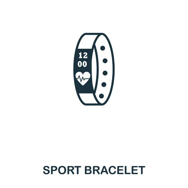 Sport Armband pictogram. Mobiele app, afdrukken, websitepictogram. Eenvoudig element met zingen. Monochroom Sport Armband pictogram illustratie. — Stockvector
