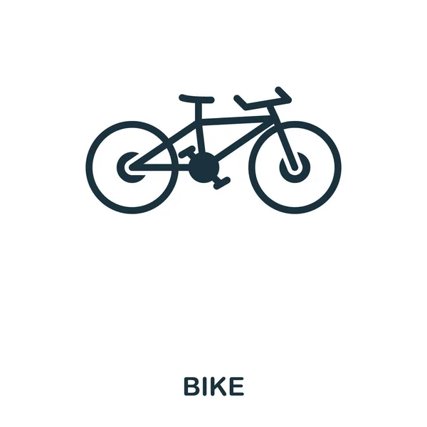 Bike icon. Mobile app, printing, web site icon. Simple element sing. Monochrome Bike icon illustration. — Stock Vector