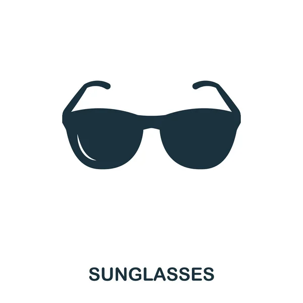 Icono de gafas de sol. Aplicación móvil, impresión, icono del sitio web. Elemento simple cantar. Ilustración del icono de gafas de sol monocromáticas . — Archivo Imágenes Vectoriales