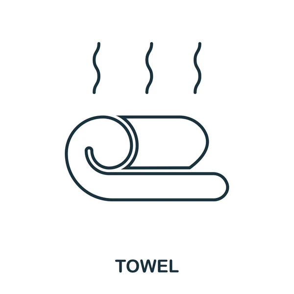 Icono de toalla. Diseño de icono de estilo plano. Interfaz. Ilustración del icono de la toalla. Pictograma aislado en blanco. Listo para usar en diseño web, aplicaciones, software, impresión . —  Fotos de Stock