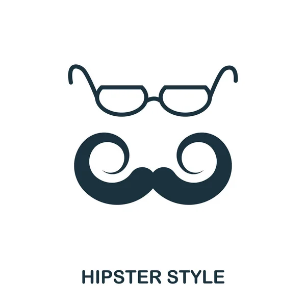 Hipster Style icon. Επίπεδη στυλ σχεδίασης εικονίδιο. UI. Εικονογράφηση hipster στυλ εικονίδιο. Εικονόγραμμα που απομονώνονται σε λευκό. Έτοιμο για χρήση σε κατασκευή ιστοσελίδων, εφαρμογές, λογισμικό, εκτύπωση. — Φωτογραφία Αρχείου