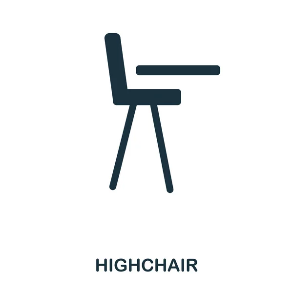 Highchair icon. Mobile apps, printing and more usage. Simple element sing. Monochrome Highchair icon illustration. — Stock Photo, Image