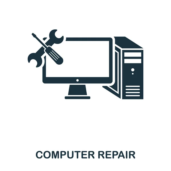 Computer Repair icon. Line style icon design. UI. Illustration of computer repair icon. Pictogram isolated on white. Ready to use in web design, apps, software, print. — Stock Photo, Image