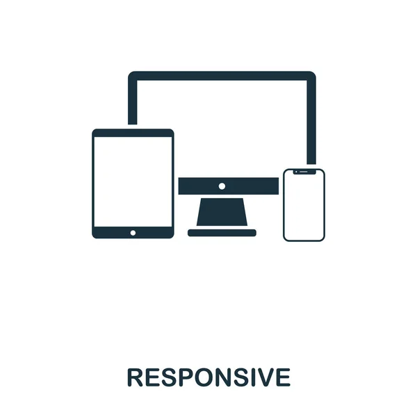 Responzivní ikony. Čáry styl ikony designu. UI. Ilustrace responzivní ikony. Piktogram izolované na bílém. Připraven k použití v návrhu webové stránky, aplikace, software, tisk. — Stockový vektor