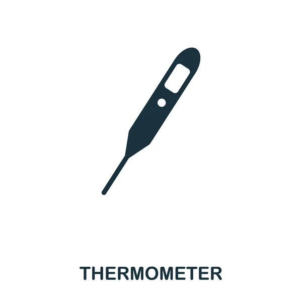 Thermometer pictogram. Lijn stijl pictogram ontwerp. UI. Afbeelding van het pictogram van de thermometer. Pictogram geïsoleerd op wit. Klaar voor gebruik in webdesign, apps, software, afdrukken. — Stockfoto