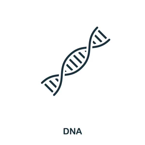 Εικονίδιο του DNA. Γραμμή στυλ σχεδίασης εικονίδιο. UI. Εικόνα του εικονιδίου του Dna. Εικονόγραμμα που απομονώνονται σε λευκό. Έτοιμο για χρήση σε κατασκευή ιστοσελίδων, εφαρμογές, λογισμικό, εκτύπωση. — Φωτογραφία Αρχείου