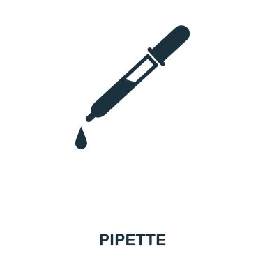 Pipet simgesi. Çizgi stili simgesi tasarım. UI. Pipet simgesi Illustration. Beyaz izole piktogram. Web tasarımında kullanıma hazır, apps, yazılım, yazdırma.