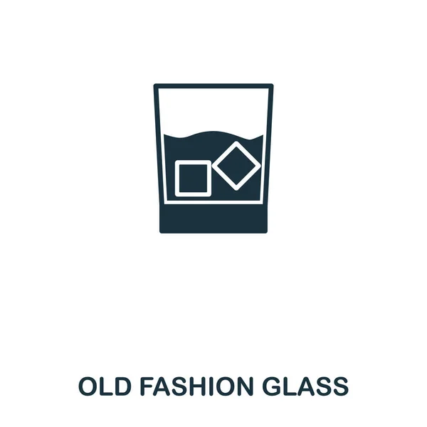 Old Fashion Glass icon. Line style icon design. UI. Illustration of old fashion glass icon. Pictogram isolated on white. Ready to use in web design, apps, software, print. — Stock Vector