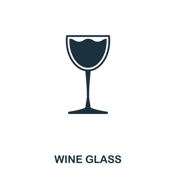 Wine Glass Icon Line Style Icon Design Illustration Wine Glass — Stock Vector