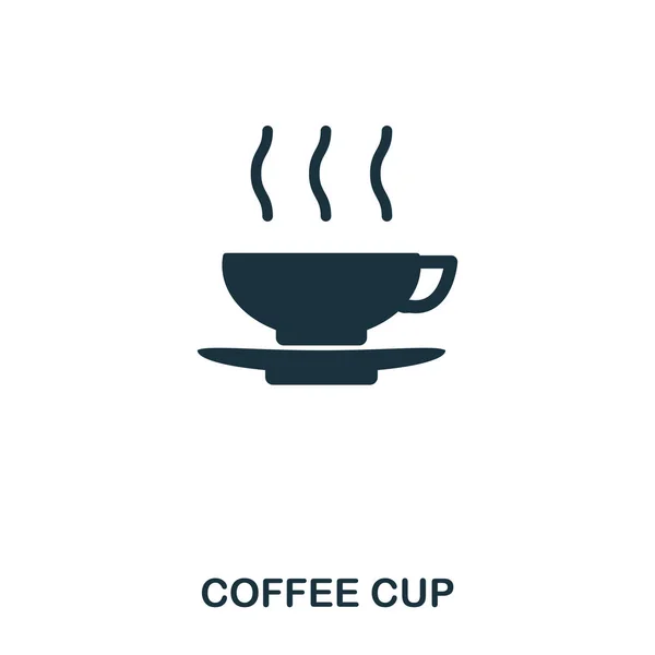 Kávový šálek ikona. Čáry styl ikony designu. UI. Obrázek ikony šálek kávy. Piktogram izolované na bílém. Připraven k použití v návrhu webové stránky, aplikace, software, tisk. — Stockový vektor