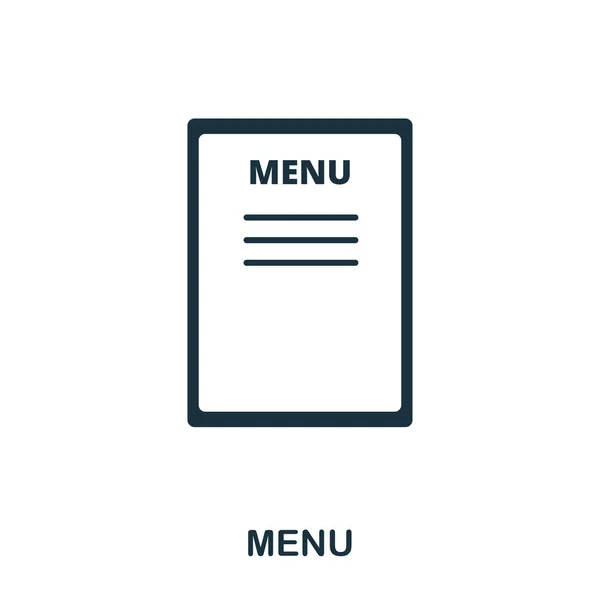 Menu icon. Line style icon design. UI. Illustration of menu icon. Pictogram isolated on white. Ready to use in web design, apps, software, print.