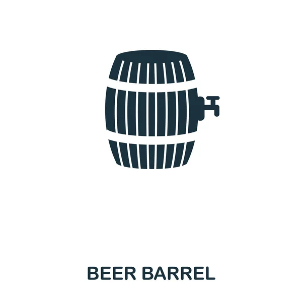 Icono del barril de cerveza. Diseño de icono de estilo de línea. Interfaz. Ilustración del icono del barril de cerveza. Pictograma aislado en blanco. Listo para usar en diseño web, aplicaciones, software, impresión . — Archivo Imágenes Vectoriales