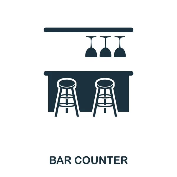 Bar teller pictogram. Lijn stijl pictogram ontwerp. UI. Illustratie van bar teller pictogram. Pictogram geïsoleerd op wit. Klaar voor gebruik in webdesign, apps, software, afdrukken. — Stockvector