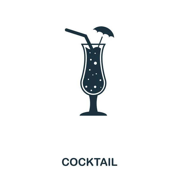 Ícone de cocktail. Design de ícone de estilo de linha. UI. Ilustração do ícone do coquetel. Pictograma isolado em branco. Pronto para usar em web design, aplicativos, software, impressão . —  Vetores de Stock