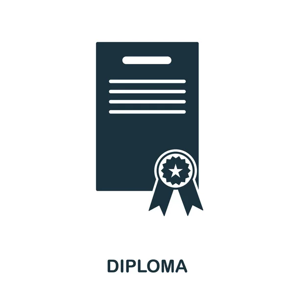 Diploma pictogram. Lijn stijl pictogram ontwerp. UI. Afbeelding van het pictogram van het diploma. Pictogram geïsoleerd op wit. Klaar voor gebruik in webdesign, apps, software, afdrukken. — Stockfoto