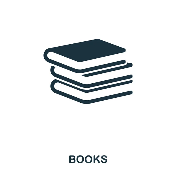 Bücher. Linie Stil-Icon-Design. ui. Illustration von Büchern Ikone. Piktogramm auf weiß isoliert. einsatzbereit in Webdesign, Apps, Software, Print. — Stockfoto