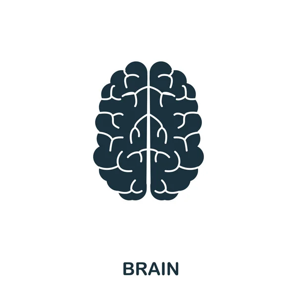 Hjärnan-ikonen. Line stil ikon design. UI. Illustration av hjärnan ikonen. Piktogram isolerade på vitt. Redo att använda i webbdesign, appar, programvara, skriva ut. — Stock vektor