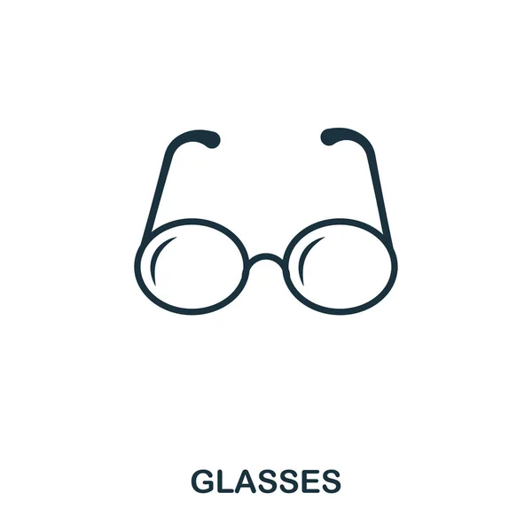 Icono de gafas. Diseño de icono de estilo de línea. Interfaz. Ilustración del icono de gafas. Pictograma aislado en blanco. Listo para usar en diseño web, aplicaciones, software, impresión . — Archivo Imágenes Vectoriales