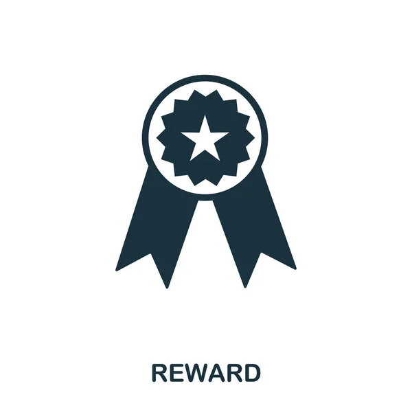 Icono de recompensa. Diseño de icono de estilo de línea. Interfaz. Ilustración del icono de recompensa. Pictograma aislado en blanco. Listo para usar en diseño web, aplicaciones, software, impresión . — Archivo Imágenes Vectoriales