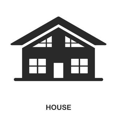 House simge. Çizgi stili simgesi tasarım. UI. Ev simgesini Illustration. Beyaz izole piktogram. Web tasarımında kullanıma hazır, apps, yazılım, yazdırma.
