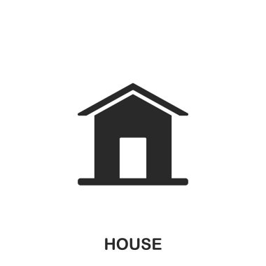 House simge. Çizgi stili simgesi tasarım. UI. Ev simgesini Illustration. Beyaz izole piktogram. Web tasarımında kullanıma hazır, apps, yazılım, yazdırma.