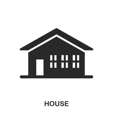 House simge. Çizgi stili simgesi tasarım. UI. Ev simgesini Illustration. Beyaz izole piktogram. Web tasarımında kullanıma hazır, apps, yazılım, yazdırma.