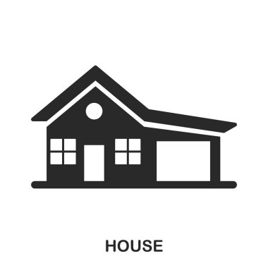 House simge. Çizgi stili simgesi tasarım. UI. Ev simgesini Illustration. Beyaz izole piktogram. Web tasarımında kullanıma hazır, apps, yazılım, yazdırma.