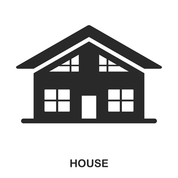 House icon. Line style icon design. UI. Illustration of house icon. Pictogram isolated on white. Ready to use in web design, apps, software, print. — Stock Vector