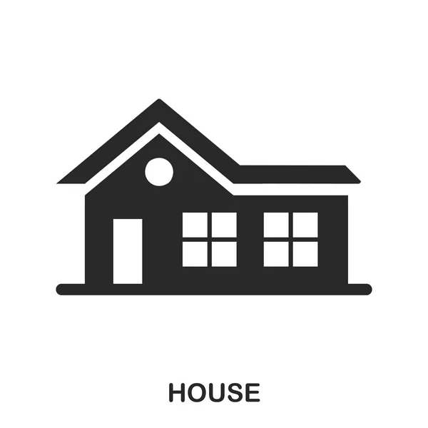 Hausikone. Linie Stil-Icon-Design. ui. Illustration von Haus-Ikone. Piktogramm auf weiß isoliert. einsatzbereit in Webdesign, Apps, Software, Print. — Stockvektor