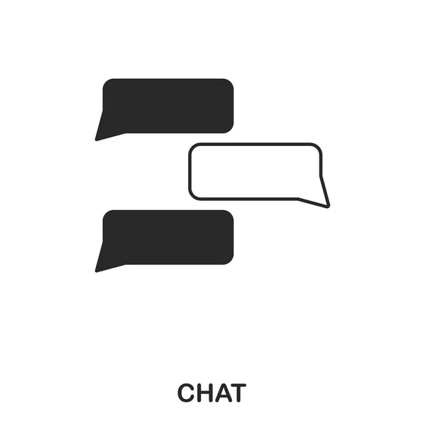 Icona chat. Design icona in stile linea. Interfaccia utente. Illustrazione dell'icona della chat. Pittogramma isolato su bianco. Pronto per l'uso in web design, applicazioni, software, stampa . — Foto Stock