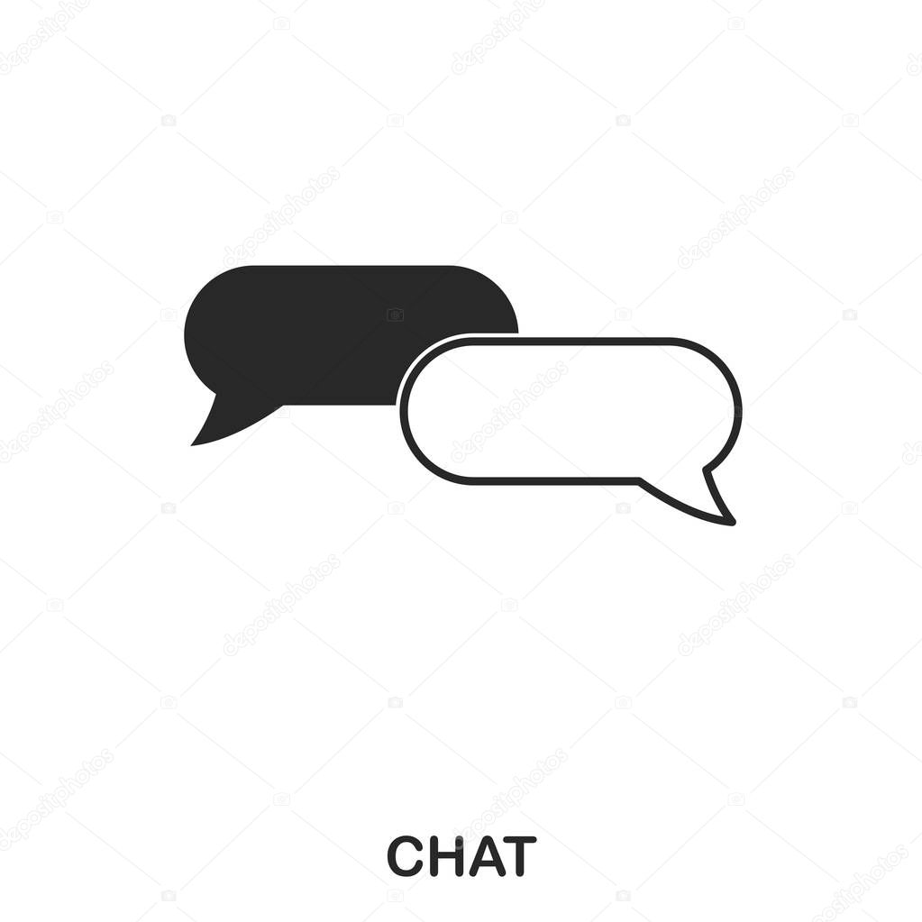 Chat icon. Line style icon design. UI. Illustration of chat icon. Pictogram isolated on white. Ready to use in web design, apps, software, print.