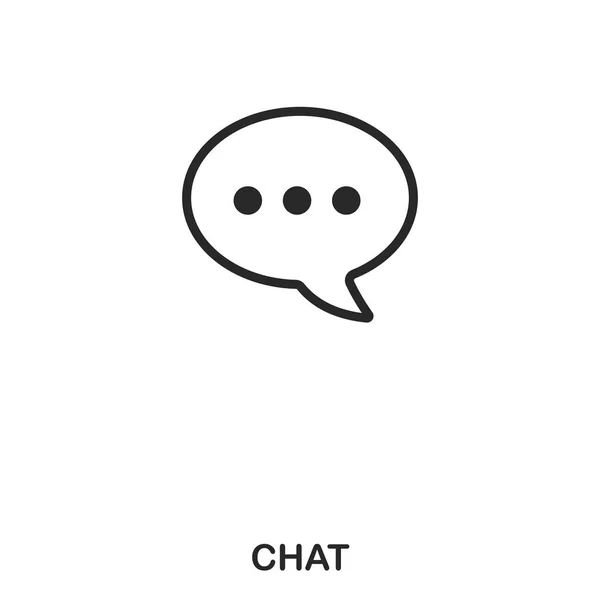 Icono del chat. Diseño de icono de estilo de línea. Interfaz. Ilustración del icono de chat. Pictograma aislado en blanco. Listo para usar en diseño web, aplicaciones, software, impresión . — Archivo Imágenes Vectoriales