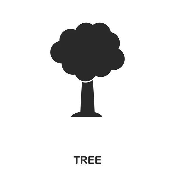 Ağaç simgesi. Çizgi stili simgesi tasarım. UI. Ağaç simgesiyle Illustration. Beyaz izole piktogram. Web tasarımında kullanıma hazır, apps, yazılım, yazdırma. — Stok Vektör