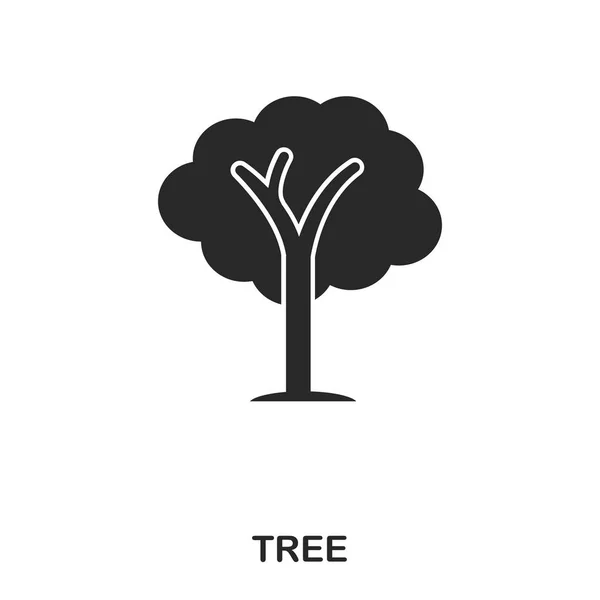 Ikon pohon. Desain ikon gaya baris. UI. Ilustrasi pada ikon pohon. Pictogram diisolasi dengan warna putih. Siap untuk digunakan dalam desain web, aplikasi, perangkat lunak, cetak . - Stok Vektor