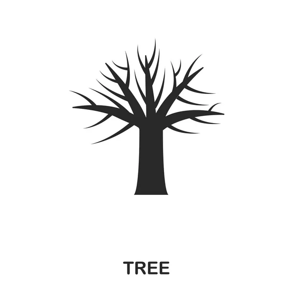 Icône arbre. Conception d'icône de style ligne. L'assurance chômage. Illustration de l'icône de l'arbre. Pictogramme isolé sur blanc. Prêt à l'emploi dans la conception web, applications, logiciels, impression . — Image vectorielle