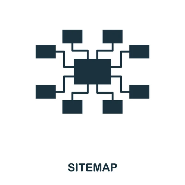 Icono del mapa del sitio. Diseño de icono de estilo de línea. Interfaz. Ilustración del icono del mapa del sitio. Pictograma aislado en blanco. Listo para usar en diseño web, aplicaciones, software, impresión . — Foto de Stock