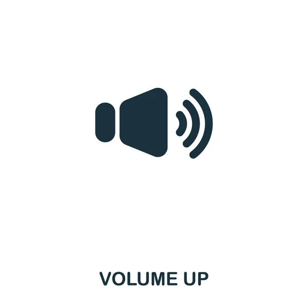 Volume Up simgesi. Çizgi stili simgesi tasarım. UI. Simgesi ses arttýrma Illustration. Beyaz izole piktogram. Web tasarımında kullanıma hazır, apps, yazılım, yazdırma. — Stok fotoğraf