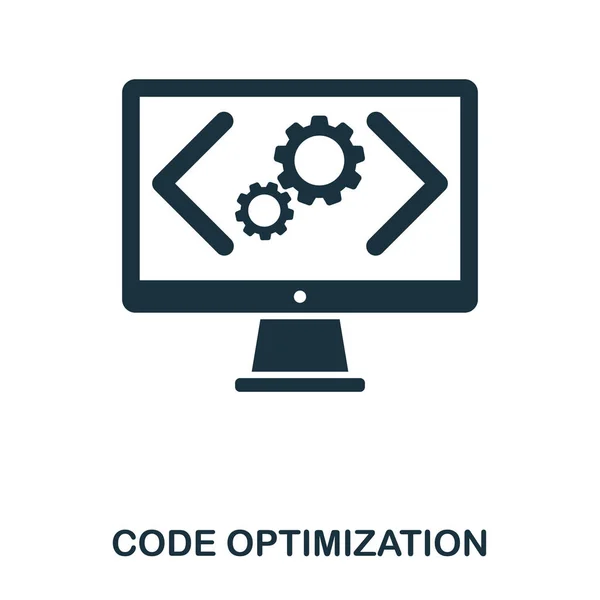 Icona di ottimizzazione del codice. Design icona in stile linea. Interfaccia utente. Illustrazione dell'icona di ottimizzazione del codice. Pittogramma isolato su bianco. Pronto per l'uso in web design, applicazioni, software, stampa . — Vettoriale Stock