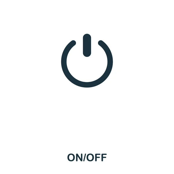 Pada ikon Off. Desain ikon gaya baris. UI. Ilustrasi pada ikon off. Pictogram diisolasi dengan warna putih. Siap untuk digunakan dalam desain web, aplikasi, perangkat lunak, cetak . - Stok Vektor