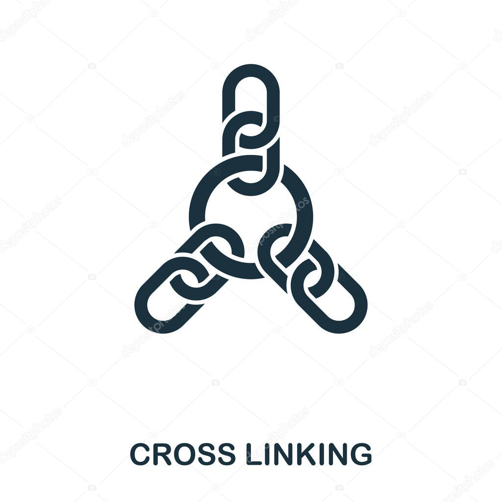 Cross Linking icon. Line style icon design. UI. Illustration of cross linking icon. Pictogram isolated on white. Ready to use in web design, apps, software, print.