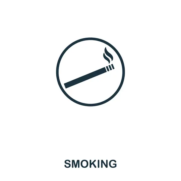 Smoking icon. Line style icon design. UI. Illustration of smoking icon. Pictogram isolated on white. Ready to use in web design, apps, software, print. — Stock Photo, Image