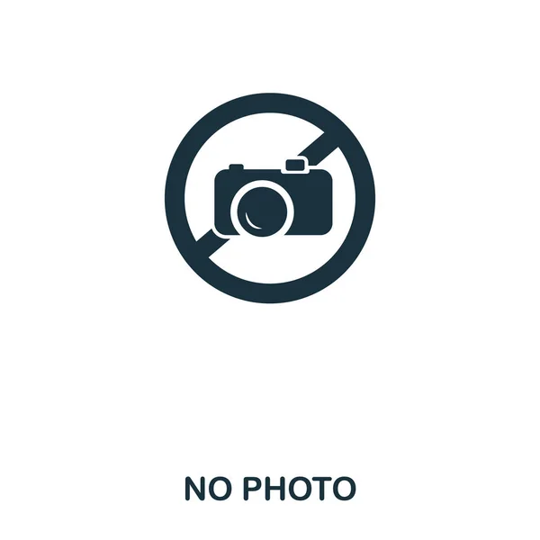 No Photo icon. Line style icon design. UI. Illustration of no photo icon. Pictogram isolated on white. Ready to use in web design, apps, software, print. — Stock Photo, Image