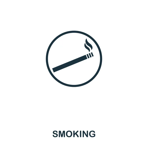 Smoking icon. Line style icon design. UI. Illustration of smoking icon. Pictogram isolated on white. Ready to use in web design, apps, software, print. — Stock Vector