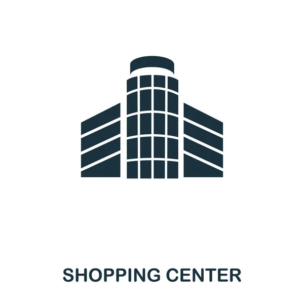 Ícone do Shopping Center. Design de ícone de estilo de linha. UI. Ilustração do ícone do shopping center. Pictograma isolado em branco. Pronto para usar em web design, aplicativos, software, impressão . —  Vetores de Stock