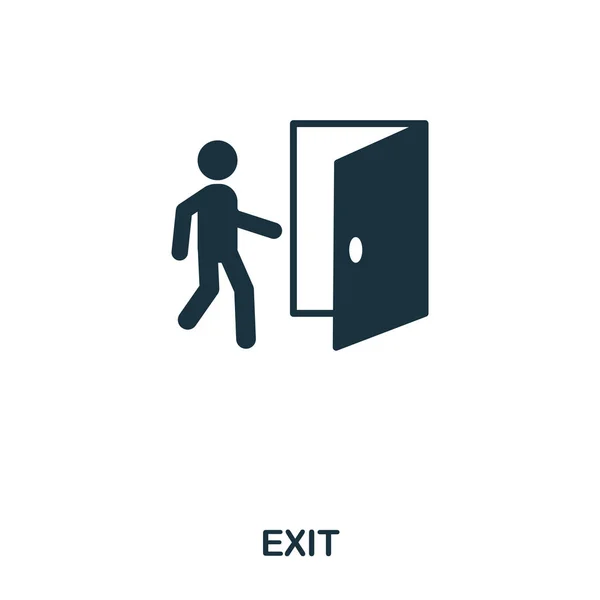 Exit-Symbol. Linie Stil-Icon-Design. ui. Illustration des Exit-Symbols. Piktogramm auf weiß isoliert. einsatzbereit in Webdesign, Apps, Software, Print. — Stockvektor