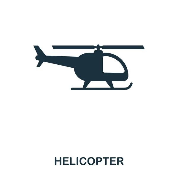 Ícone de helicóptero. Design de ícone de estilo de linha. UI. Ilustração do ícone do helicóptero. Pictograma isolado em branco. Pronto para usar em web design, aplicativos, software, impressão . — Fotografia de Stock